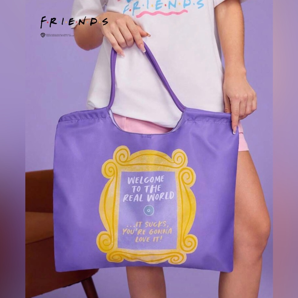 Patterned Drawstring, Tote Bag Made Of Polyester … - image 5